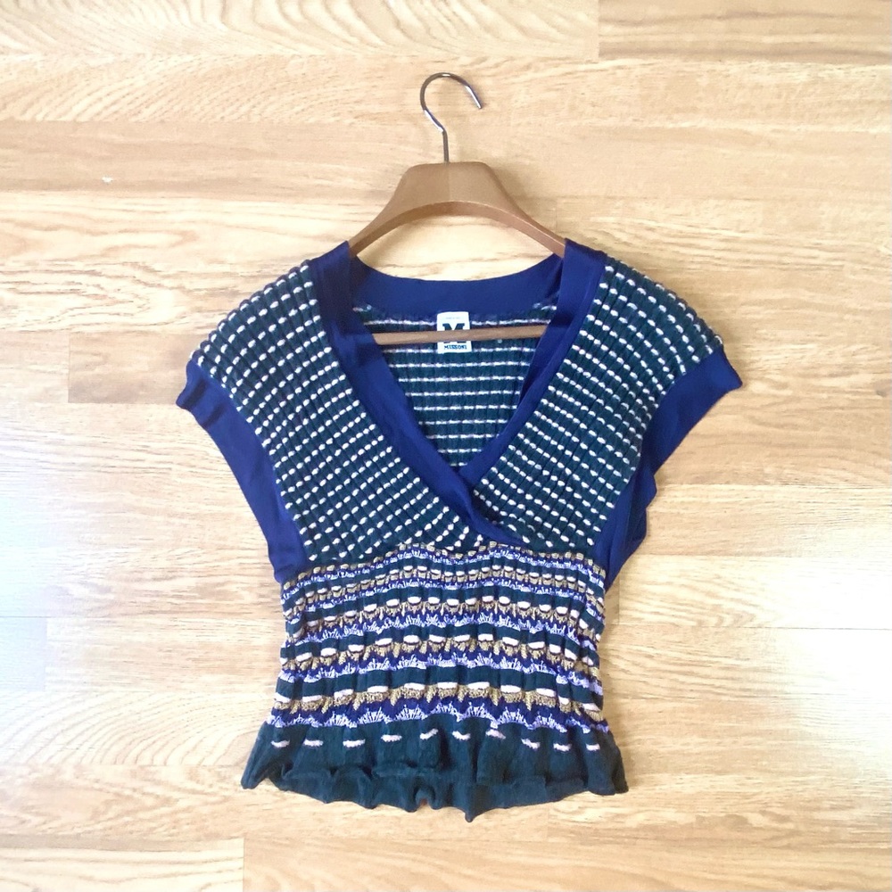 Knitted Purple Missoni Blouse - Size 6